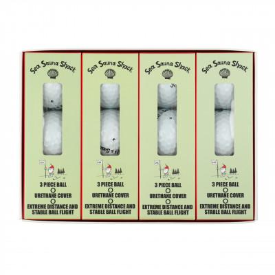 ふるさと納税 館山市 【Sea Sauna Shackオリジナル】ロゴ ゴルフボール ホワイト