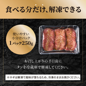 ≪定期便全3回≫【大盛九条ネギ】塩ダレ牛タン500g 薄切り 牛タン 093-T01
