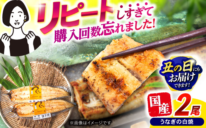 【最速発送】＜諫早淡水＞うなぎ白焼き2尾 / うなぎ ウナギ 鰻 白焼き 白焼 国産 冷凍 小分け / 諫早市 / 活うなぎ問屋 諫早淡水 [AHAT011] スピード 最短 最速 発送