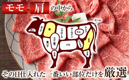 【訳あり】【A4~A5】長崎和牛赤身霜降りしゃぶしゃぶすき焼き用（肩・モモ）400g【株式会社 MEAT PLUS】[QBS021]