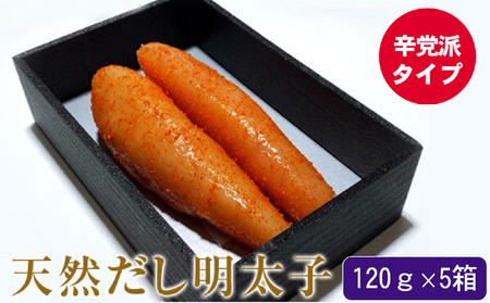 辛子明太子 天然だし 明太子 120g 辛口×5セット辛子明太子