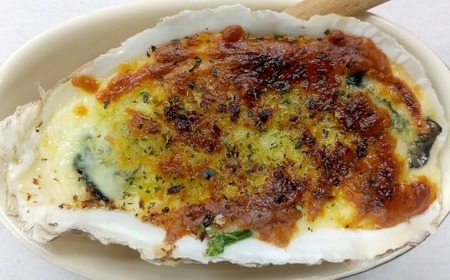 かき小屋広田湾の牡蠣フライ5個と牡蠣グラタン2個セット