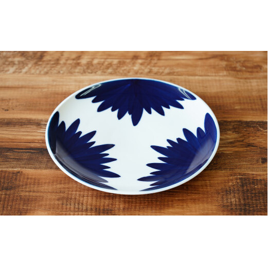 伯父山 菊の馨 26cm丸プレート 有田焼 A20-278_イメージ3