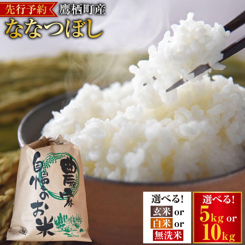 【ふるさと納税】【令和7年産】 ななつぼし (選べる 玄米 白米 無洗米 / 5kg 10kg) 米 お米 こめ おこめ 白米 白ご飯 ご飯 玄米ご飯 北海道 鷹栖町 送料無料 【2025年9月下旬より発送開始】