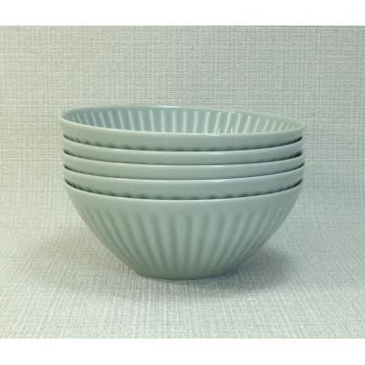ふるさと納税 長崎県 【波佐見焼】φ14.5cmの小鉢5個組  花ふわりグレー  5　10143 |  | 01