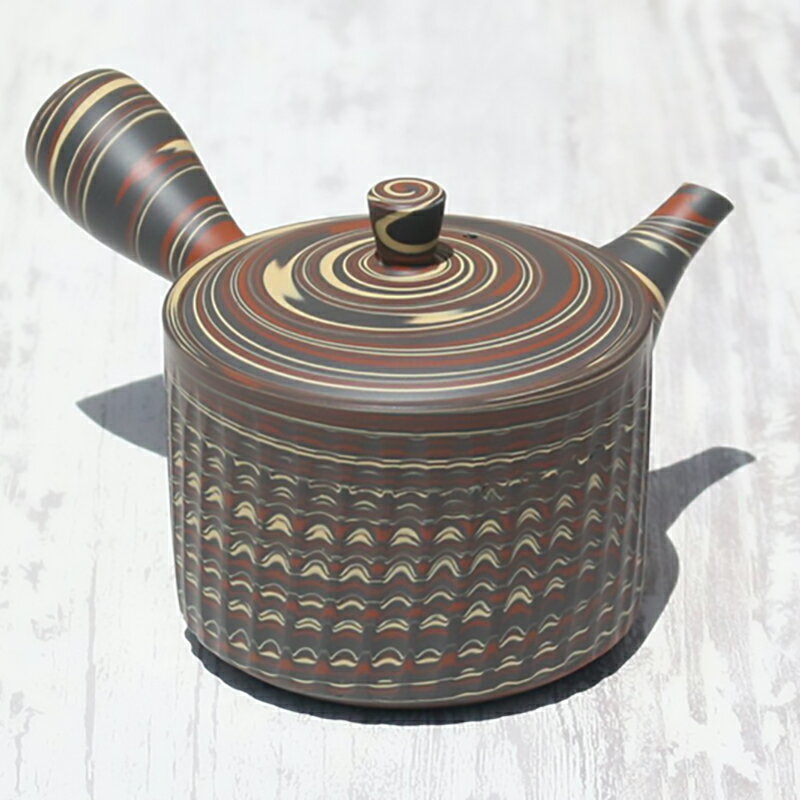 【ふるさと納税】常滑焼 盛正窯 練込切立型急須 セラメッシュ【陶製茶こし】常滑焼 急須 練込み模様 おしゃれ 焼き物 特産品 贈り物 プレゼント とこ販 茶器 焼き物 日本製 愛知県 常滑市 送料無料