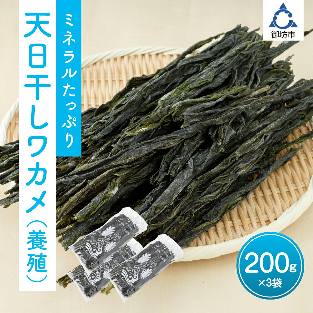 【ふるさと納税】天日干しワカメ(養殖)200g 3袋 海藻 わかめ ワカメ 若布 乾燥ワカメ 送料無料