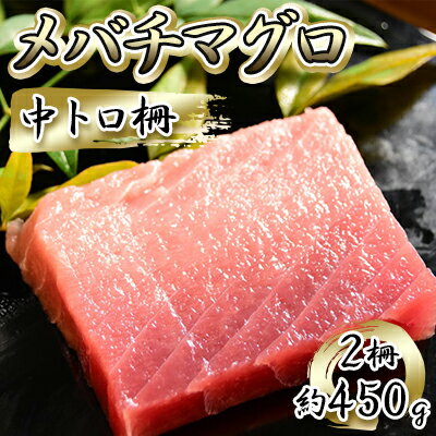 【ふるさと納税】マグロ 中トロ 柵 2柵（約450g） 刺身 手巻き寿司 寿司 魚 海鮮 海産物 海の幸 魚介 魚介類 鮮魚 おかず おつまみ つまみ 冷凍マグロ メバチマグロ まぐろ 刺し身 中とろ 静岡 冷凍 冷凍配送 配送不可：離島