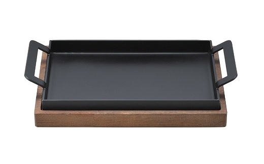 
                  わたしのこだわり鉄鍋シリーズ 鉄板 シリコンコーティング (木台付き) FC025158
                