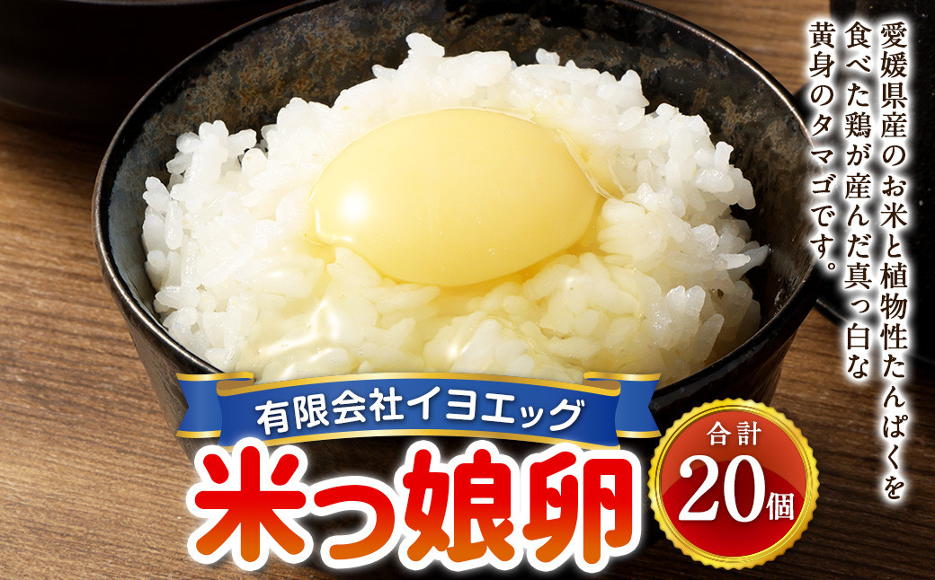 
                  米っ娘卵 20個 セット（内割れ保証2個） たまご 卵 玉子 タマゴ 国産 愛媛県産 【えひめの町（超）推し！（内子町）】 （480）
                