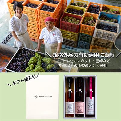 ふるさと納税 山梨市 【蔵元直送】プロ御用達!ワインビネガー・バラエティ3本セット〜調味料&飲む酢〜世界農業遺産認定地域 |  | 03