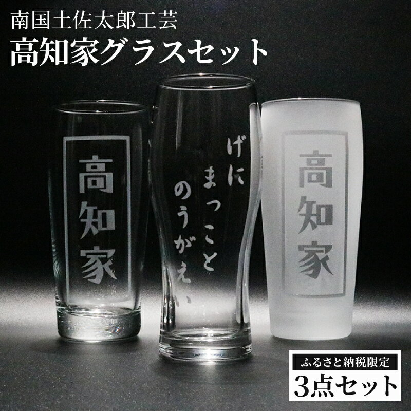 【ふるさと納税】高知家グラスセット | コップ 食器 日用品 ガラス ビアグラス ビール ギフト 人気 おすすめ 送料無料 高知県 南国市