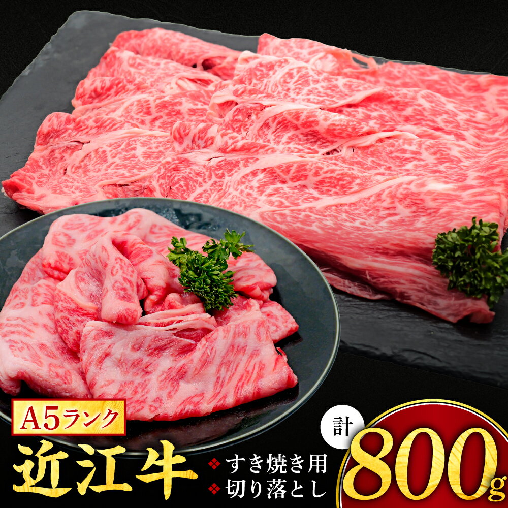 【ふるさと納税】近江牛 すき焼き用500g 切り落とし300g セット（計800g） 3〜6人前 有限会社 常松商店 滋賀県 東近江市 11-071-0006 ブランド牛 和牛 厳選 肉 霜降り 赤身 国産 高級 すきやき 焼肉 しゃぶしゃぶ 冷凍 ギフト 贈答 送料無料