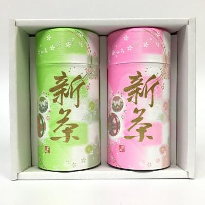 ふるさと納税 袋井市 深蒸し新茶　貼り缶　170g×2本