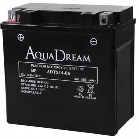 AQUADREAM PLATINUM バイク用バッテリー 液入充電済 ADTX14-BS 1個_家電製品 アウトドア・カー用品  _【配送不可地域：沖縄県】【1608769】