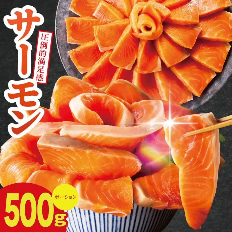 【お試し】サーモン 500g ポーション【訳あり】