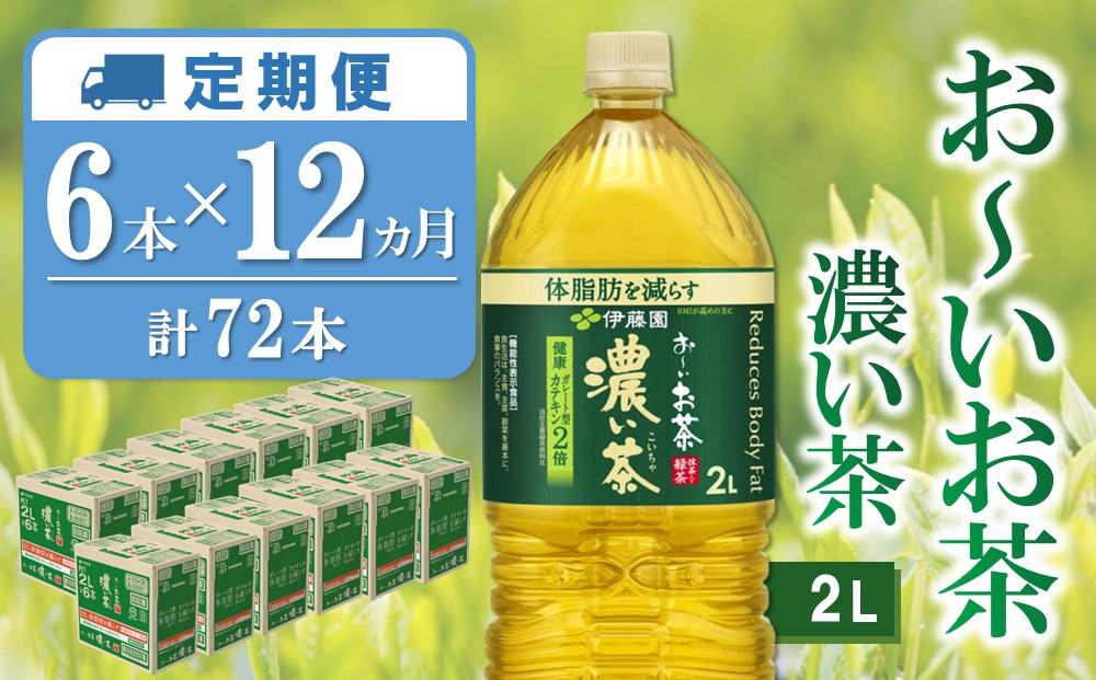 
【12か月定期便】おーいお茶濃い茶 2L×6本(合計12ケース)【伊藤園 お茶 緑茶 濃い 渋み まとめ買い 箱買い ケース買い カテキン 2倍 体脂肪】H1-C071368
