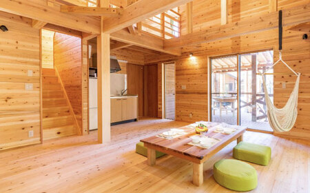 木曽ヒノキの外風呂付ヴィラ　1泊2食・体験付き　4名様　滋賀県長浜市/株式会社ロハス長浜[AQAP005]