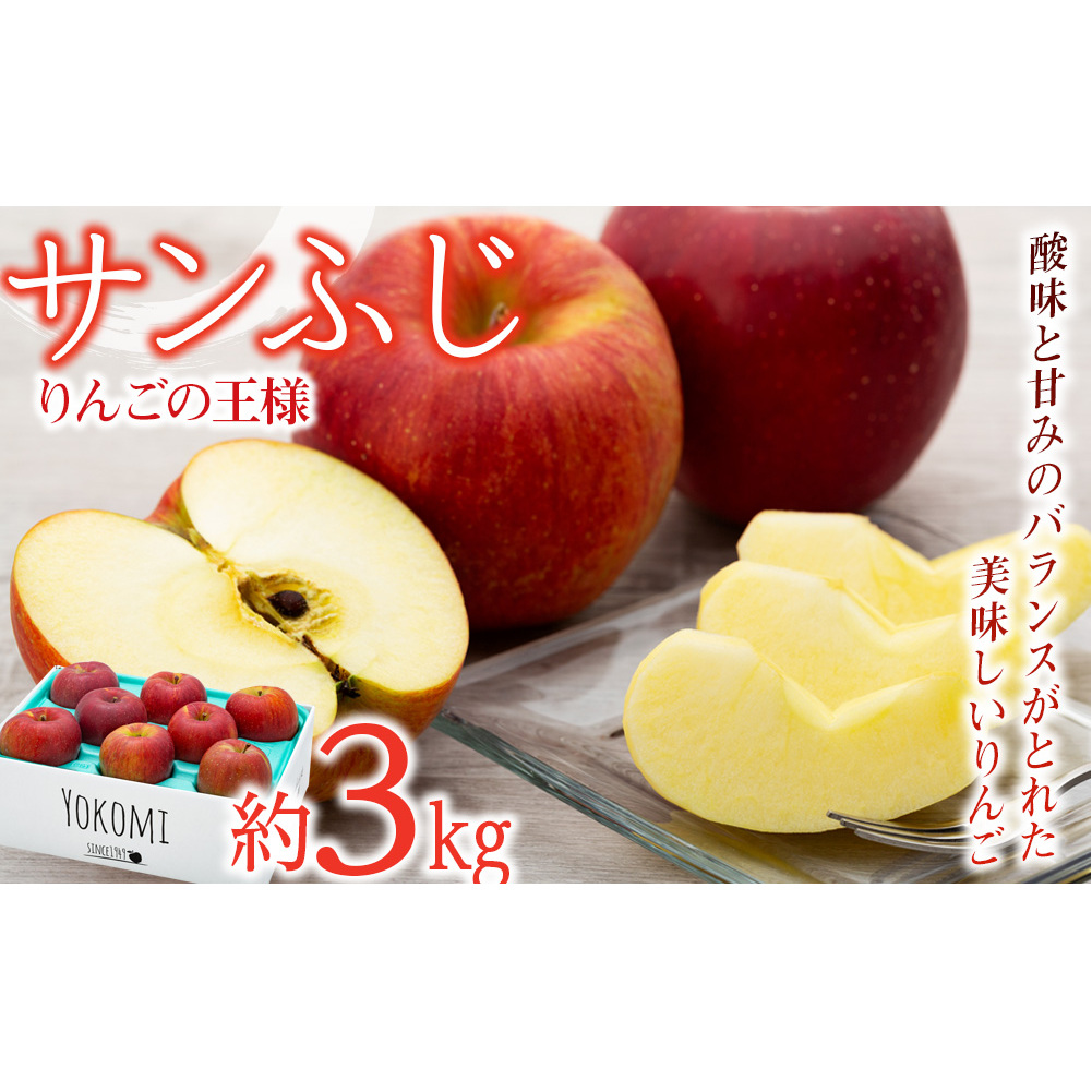 【2025年/令和7年度発送分 】信州のりんご サンふじ 約 3kg りんご リンゴ 林檎 長野 フルーツ 果物 信州産 長野県産 特産 産地直送 おすすめ 