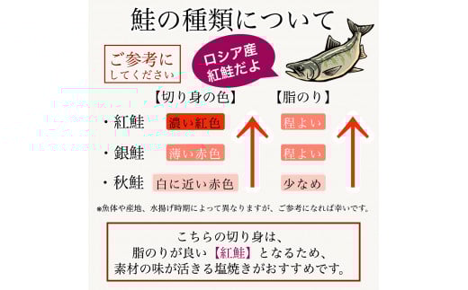 天然紅鮭の切り身(甘塩) 10切 魚 鮭
