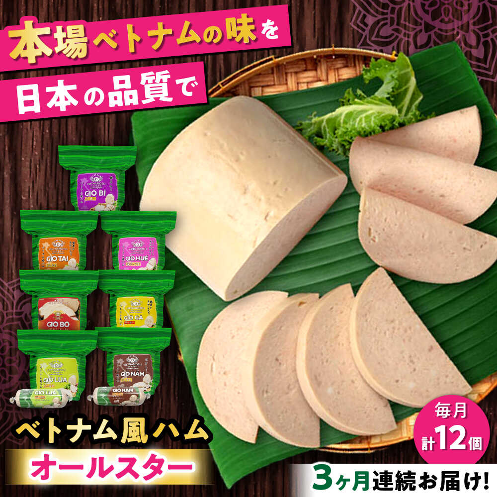 【ふるさと納税】【全3回定期便】ベトナムハム オールスターセット / ハム はむ ベトナム ベトナム料理 / 瀬戸市 / 株式会社フードフォース[BBBE016]