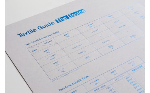 
テキスタイルガイドポスター　Textile Guide【The Basics】/ Poster　（09-20）

