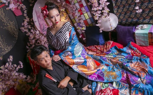 【花魁体験studioあられ】カップルやご夫婦の記念日に！ 京都でできる花魁カップルプラン