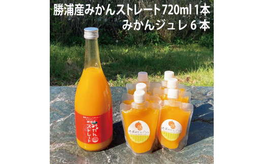 勝浦産みかんストレート 720ml＋みかんジュレセット