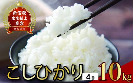 《令和7年産》4回定期便 こしひかり(白米) 定期便 10kg×4回 こしひかり AS016