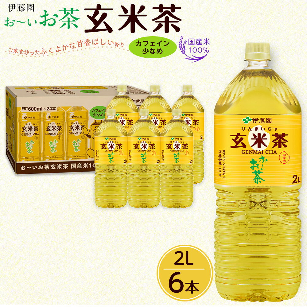 【ふるさと納税】【2026年3月1日より寄附金額見直し（値上げ）予定】お～いお茶 玄米茶 2L×6本セット［おーいお茶 ペットボトル 2リットル ケース 箱 伊藤園 静岡］