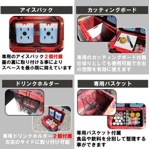「ピンク」ROS FIELD クーラーボックス ハード 42.6L/45QT  キャンプや災害時に【1377009】