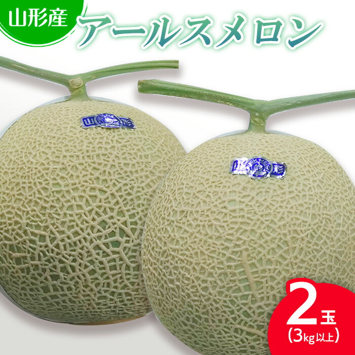 【ふるさと納税】 山形産アールスメロン 2玉 (3kg以上) 【令和7年産先行予約】FU22-784 くだもの 果物 フルーツ 山形 山形県 山形市 2025年産