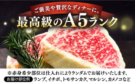 【全2回定期便】【30日間バター熟成】壱岐牛 A5ランク 希少部位 赤身ステーキ 200g×2枚（雌）部位おまかせ 《壱岐市》【KRAZY MEAT】 ステーキ 赤身 希少部位 牛肉 肉[JER091