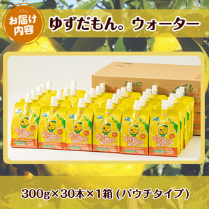 ゆずだもん。ウォーター(300g×30本、パウチタイプ) ゆず ドリンク パウチ【株式会社財宝】A452