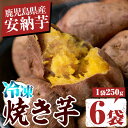 【ふるさと納税】鹿児島産安納芋使用！しっとり安納芋の冷凍焼き芋(250g×6袋) 鹿児島 さつまいも さつま芋 サツマイモ 焼芋 やきいも 焼いも 冷やし焼き芋 安納芋 スイーツ おやつ デザート 冷凍 【中園久太郎商店】