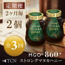 【ふるさと納税】【2ヵ月毎定期便】ストロングマヌカハニー【MGO860+】500g×2個　全3回【4050136】