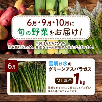 【発送月固定定期便】直送!【北海道の定番便】十勝ガールズ農場の野菜セレクション全3回【配送不可地域：離島】
