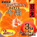 【ふるさと納税】日の丸みかん「千兩」3kg　約25～35個/L・Mサイズ/2箱セット/光センサー使用【E79-7】_ みかん ミカン 柑橘 くだもの 果物 フルーツ 温州 コク 濃厚 甘い 贈答 ギフト プレゼント 3kg 小玉 常温 デザート 産地直送 産直 2箱 セット 【1452030】