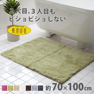 ふるさと納税 海南市 乾度良好 Dナチュレ バスマット 約70×100cm グリーン 吸水速乾 裏面すべり止め加工