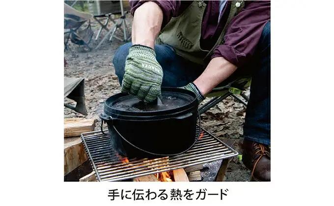 BG-3 ベルガー ヒートプロテクト  グリーンカモ Lサイズ｜キャンプ アウトドア 手袋 グローブ 焚き火 耐熱 保護 