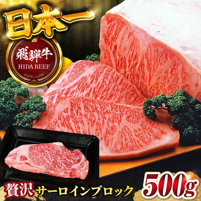【ふるさと納税】【飛騨牛】サーロインブロック(500g) 和牛 BBQ ローストビーフ 岐阜市/丸福商店[ANBO009]