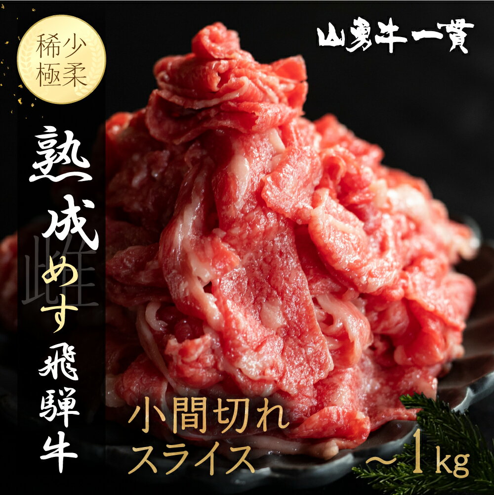 【ふるさと納税】《選べる内容量》熟成飛騨牛『山勇牛』 小間切れスライス 500g 1kg 訳あり わけあり 訳アリ ワケアリ 不揃い 肉 牛肉 切り落とし 規格外