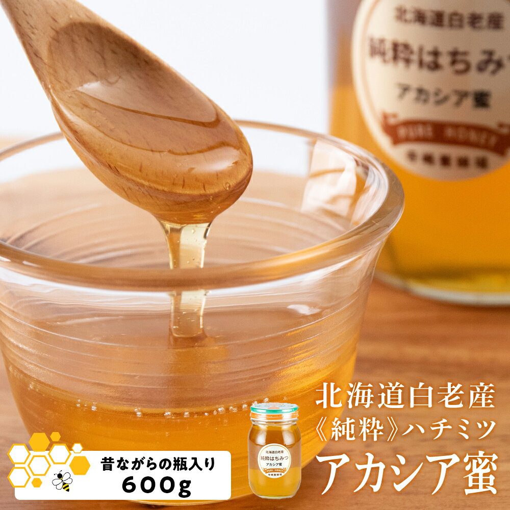 【ふるさと納税】北海道白老産 純粋 ハチミツ アカシア蜜 600g BZ006