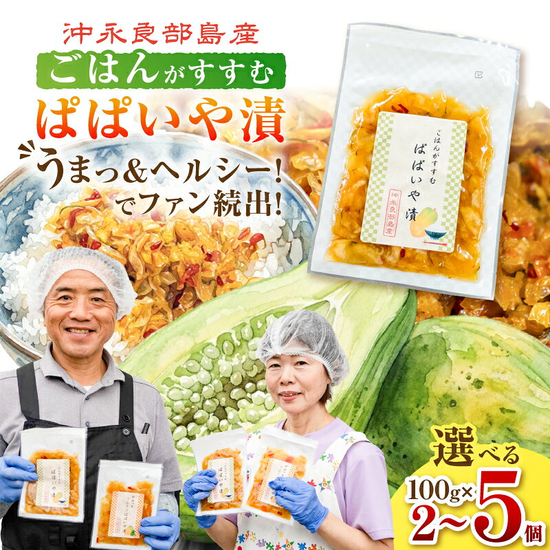 【ふるさと納税】＜選べる容量＞ うまっ＆ヘルシー！でファン続出！ ごはんがすすむ ぱぱいや漬 2個 ～ 5個 漬物 パパイヤ漬 青パパイヤ 醤油漬け 沖永良部産 ごはんのお供 酒の肴 おつまみ えらぶ島サンサンファーム 鹿児島 和泊町 おすすめ ランキング プレゼント ギフト