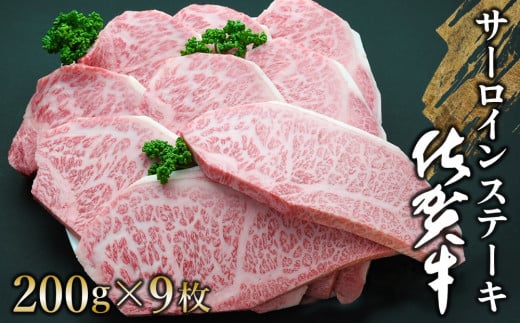 佐賀牛 サーロインステーキ 200g×9枚【佐賀牛 サーロインステーキ サーロイン ステーキ肉 濃厚 サシ 美味しい 絶品 やわらか クリスマス パーティー イベント お祝い ブランド肉】 K030062