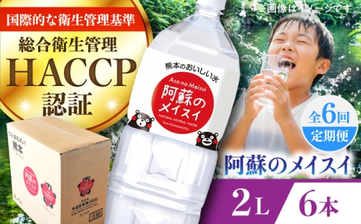 【全6回定期便】阿蘇のメイスイ 2L 6本×1ケース / 水・ミネラルウォーター 2000ml 天然水 水 ミネラルウォーター 定期便 2L×6本 軟水 【丸富産業株式会社】 [BHDG025]
