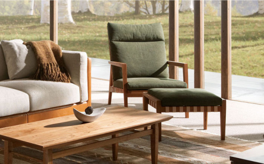 【Ritzwell】BLAVA OTTOMAN　-ブラックチェリー材- オットマン 椅子 [AYG042]