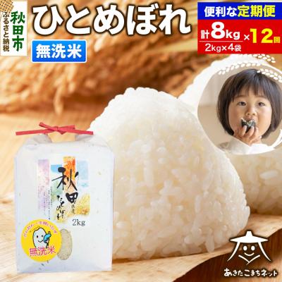 ふるさと納税 秋田市 《定期便12ヶ月》秋田市産ひとめぼれ 8kg|15_akn-ee0812m