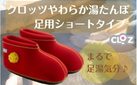 クロッツやわらか湯たんぽ/足用ショートタイプ(レッド・Lサイズ)_2011Z-5