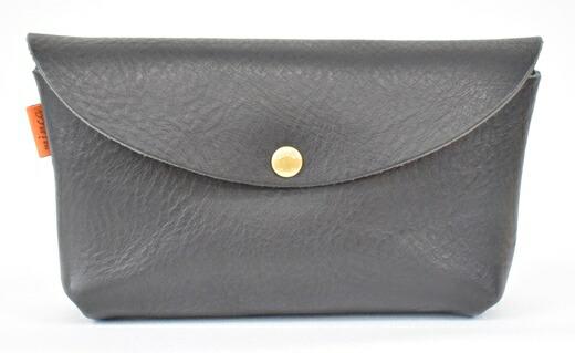 【ふるさと納税】【全6色】栃木レザー ポーチ02M　小物入れ バッグの中もスッキリ 化粧ポーチ/Pouch　02/M/ブラック/minca　425